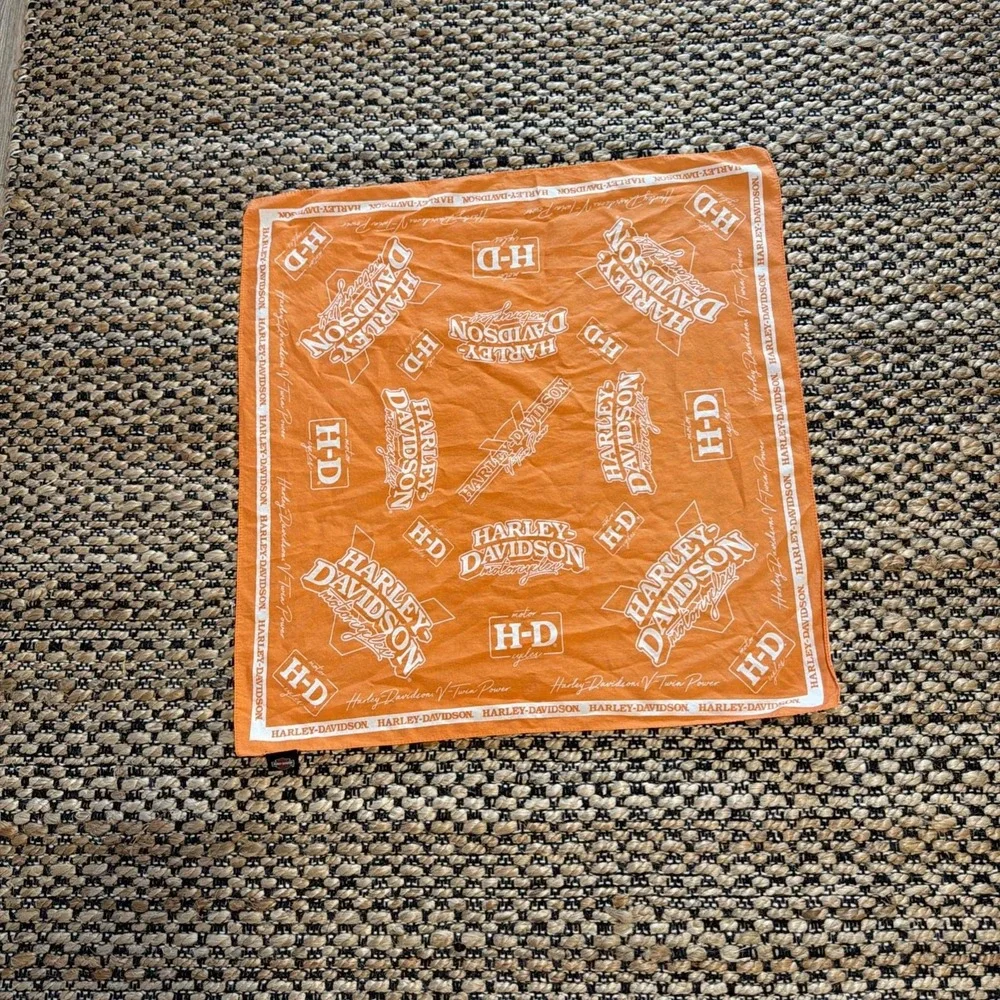Harley Davidson Unisex Orange Bandanna